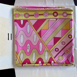 Emilio Pucci Silk  Scarf . 35” square. Original packaging.